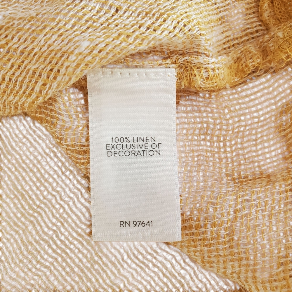 J.Jill Elegant Linen Open Weave Beige Women's Top - Picture 12 of 14